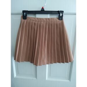 $ Tenniscore Pleated Neutral mini skirt Sz Sm Steampunk Academia Punk